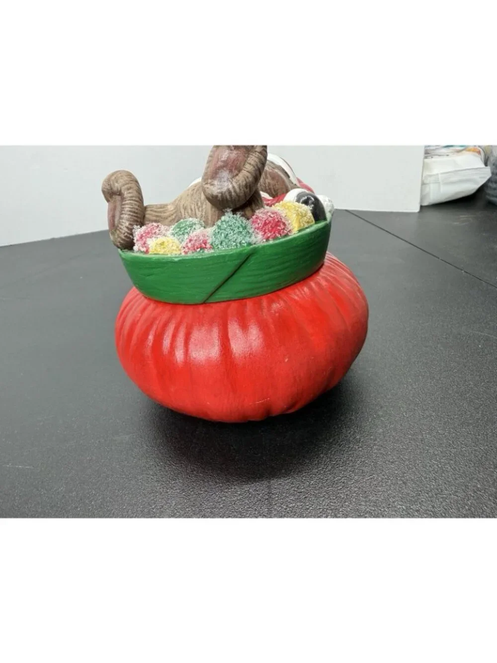 Vintage Dona's Mold Bear Sugar Gum Drops Trinket Box Candy Dish Christmas Decor